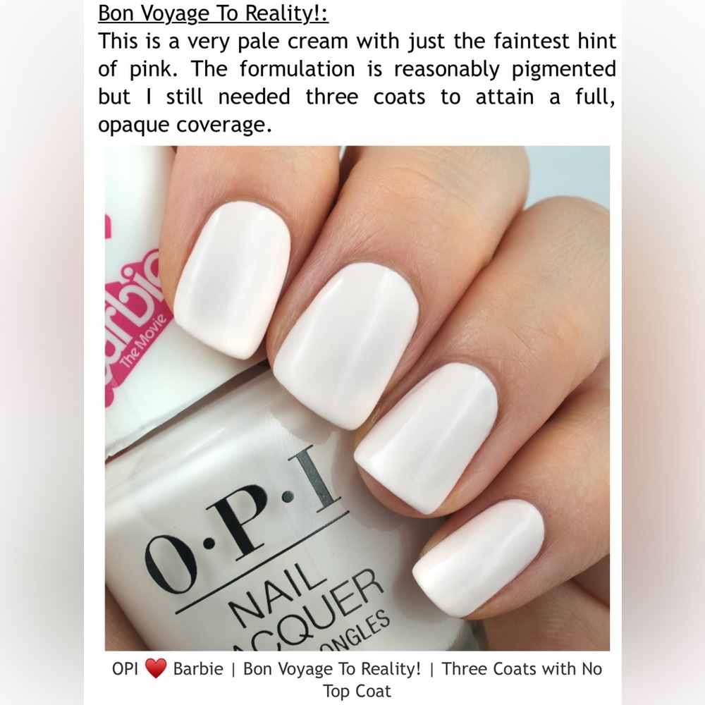 New OPI X Barbie Bon Voyage to Reality!
